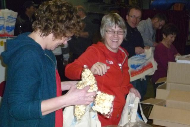 Befüllen der Taschen